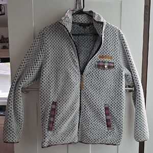 Simply Southern Gray and Pink Fleece Jacket